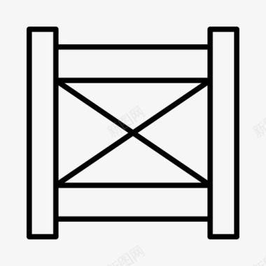 木门建筑栅栏图标图标