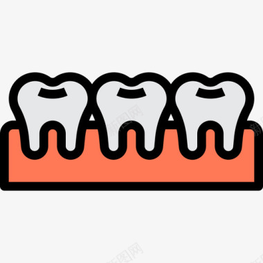 小牙齿牙齿牙齿35线形颜色图标图标