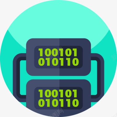 编译代码二进制代码大数据24扁平图标图标