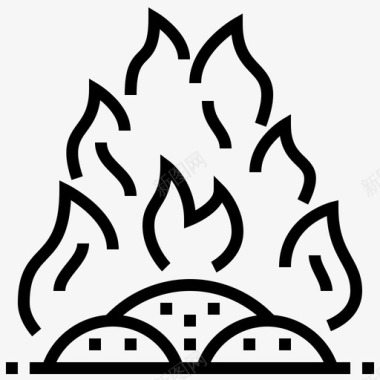 焚化焚烧毁坏图标图标