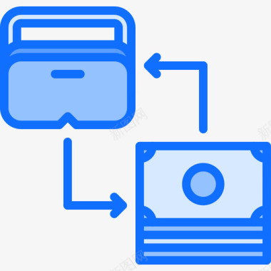 vr眼镜图标Vr眼镜虚拟现实91蓝色图标图标