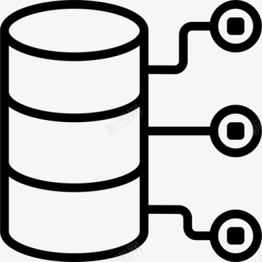 大数据存储数据存储数据管理器3线性图标图标