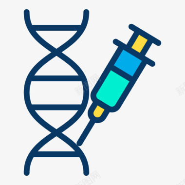 DNADna科学97线性颜色图标图标