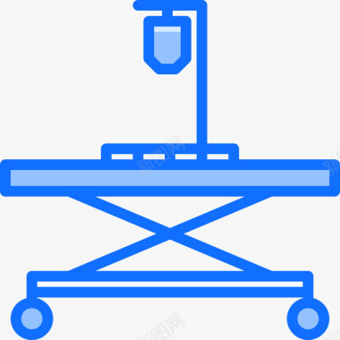 医用药箱医用担架医疗技术10蓝色图标图标