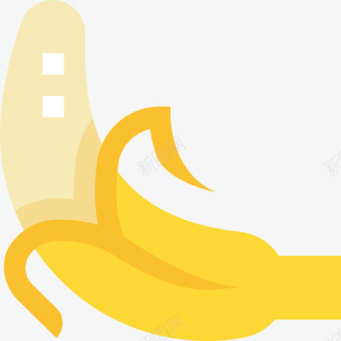 香蕉蔬菜和水果2扁平图标图标