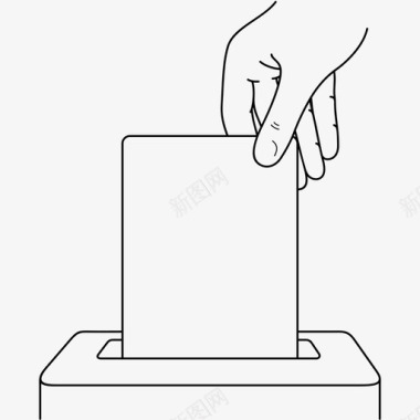 男性手把投票选票放入投票箱男性手将投票选票放入投票箱投票箱图标图标