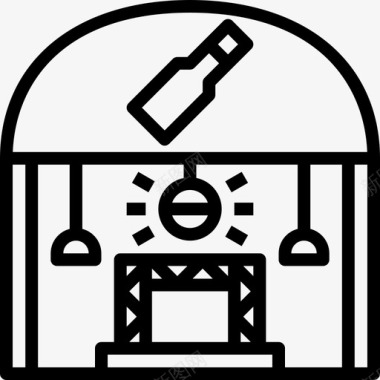 号楼迪斯科53号楼线性图标图标