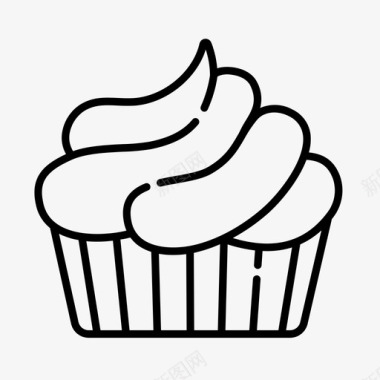 笑脸糖果蛋糕纸杯蛋糕甜点图标图标