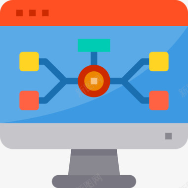 平面图矢量流程图网站和windows界面4平面图图标图标