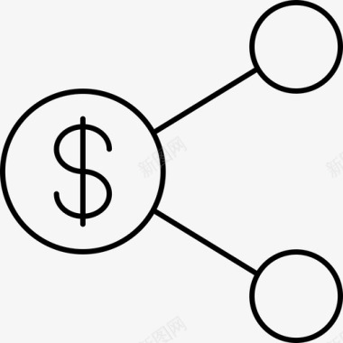 网络金融网络连接美元图标图标