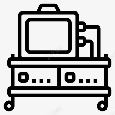 红木框架显示器电脑导演图标图标