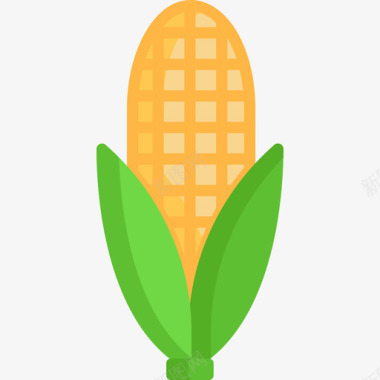 玉米营养4扁平图标图标