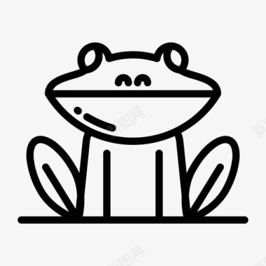 蛙热带49线形图标图标