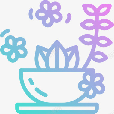 温泉草本温泉23梯度图标图标