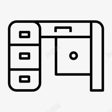 办公室图标概述办公桌家具办公室图标图标