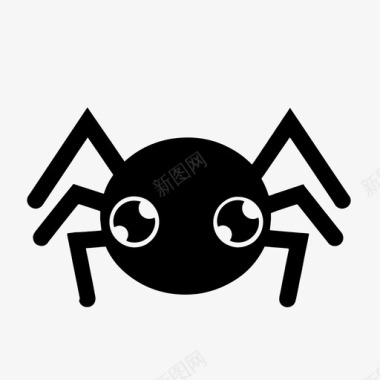 可爱的蜘蛛动物万圣节图标图标