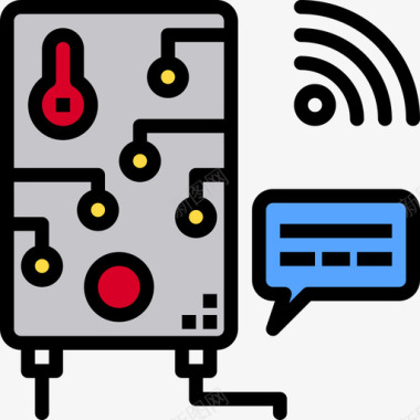 加热电加热器智能家居31线性颜色图标图标