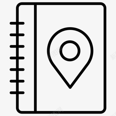 户外风景摄影地图联系人簿位置簿图标图标
