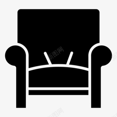 扶手椅家具装饰雕刻图标图标