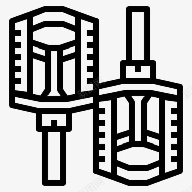 踏板摩托车直线自行车4个踏板图标图标
