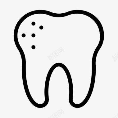 疼痛牙齿解剖损伤牙齿图标图标