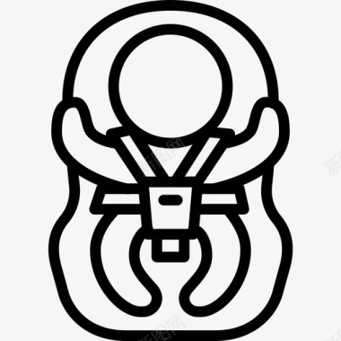 孩子和婴儿婴儿汽车座椅椅子安全带图标图标