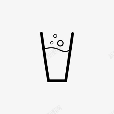 饮料玻璃杯冰块图标图标