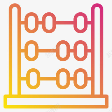 古算盘算盘玩具107学校梯度图标图标