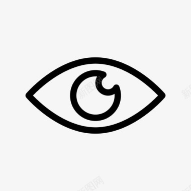 眼球视野商业眼睛图标图标