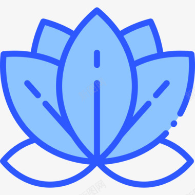 蓝色莲花瑜伽17蓝色图标图标
