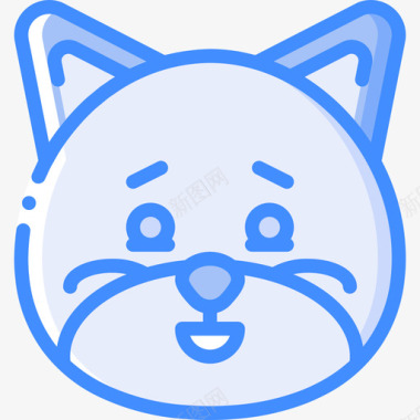 猫可爱的图标5蓝色图标