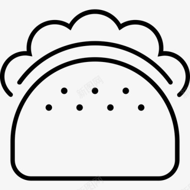玉米煎饼快餐零食图标图标