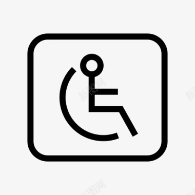医疗保健无障碍护理残疾人图标图标