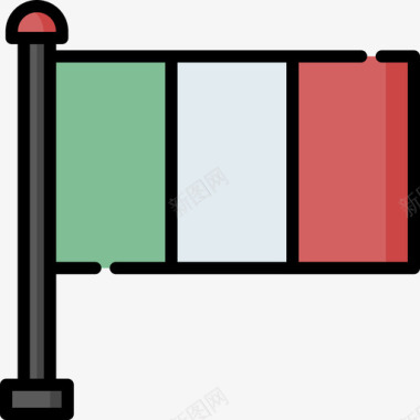 意大利炒面意大利意大利14线性颜色图标图标