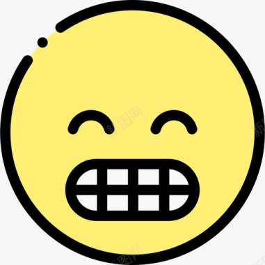 尴尬表情18直白的颜色图标图标