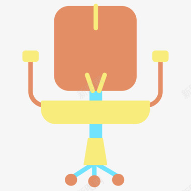 办公椅家具装饰5平图标图标