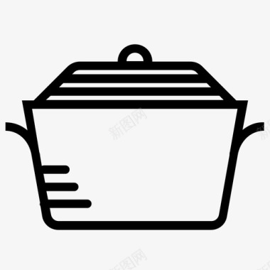 平底锅平底锅煮沸器容器图标图标