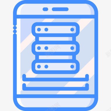 智能手机数据科学14蓝色图标图标