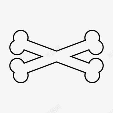 骨头海盗十字骨图标图标