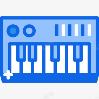 电子琴键盘键盘tech15蓝色图标图标