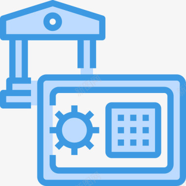行业洞察银行业务概念7蓝色图标图标