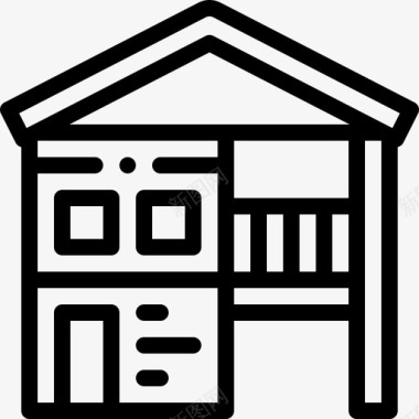 房屋倒塌房屋房屋类型22直线图标图标