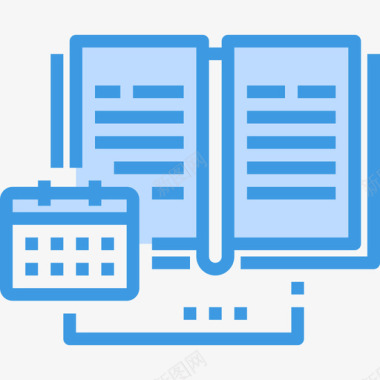 蓝色教育画册时间表教育216蓝色图标图标