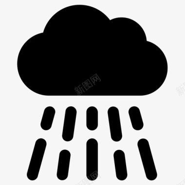 下雨云预报图标图标