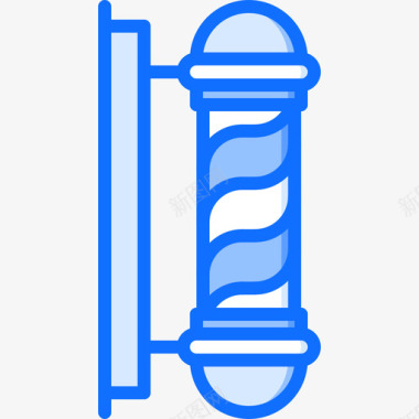 发型很酷理发师5蓝色发型图标图标