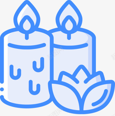 蜡烛正念5蓝色图标图标