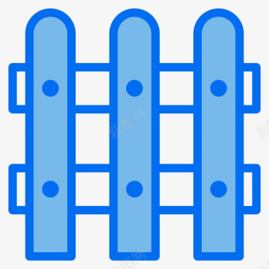 栅栏园艺91蓝色图标图标