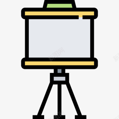 投影屏摄像机及附件4线色图标图标
