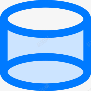 圆柱体3d4蓝色图标图标