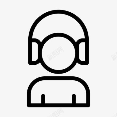耳机转换线支持头像耳机图标图标